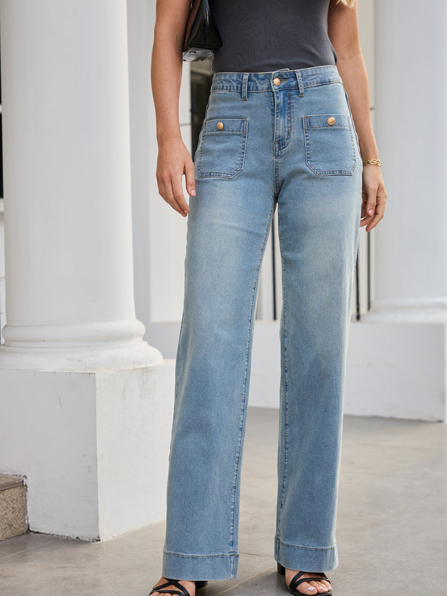 Tummy Control Sailor Straight Leg Trouser