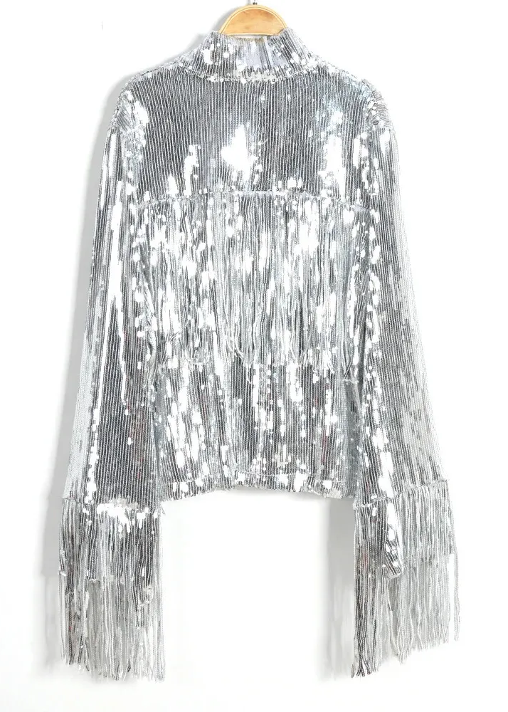 Hip Cowgirl Rodeo Tassel Sequin Jacket