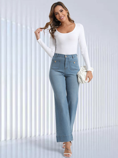 Tummy Control Sailor Straight Leg Trouser