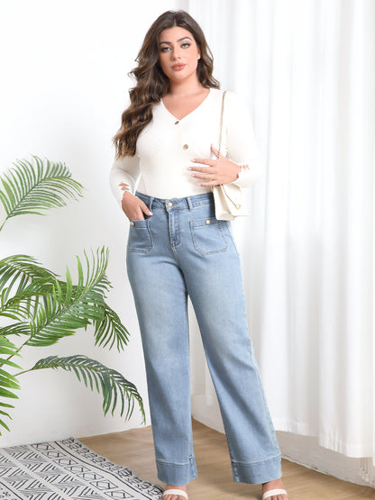 Tummy Control Sailor Straight Leg Trouser