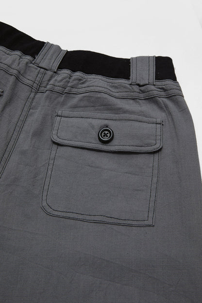 Button Detail Drawstring Low Rise Flare Pants