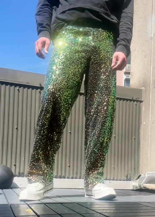 Sequin Disco Pants – Festival Rave Joggers