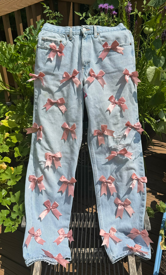 Blush Bows Jeans