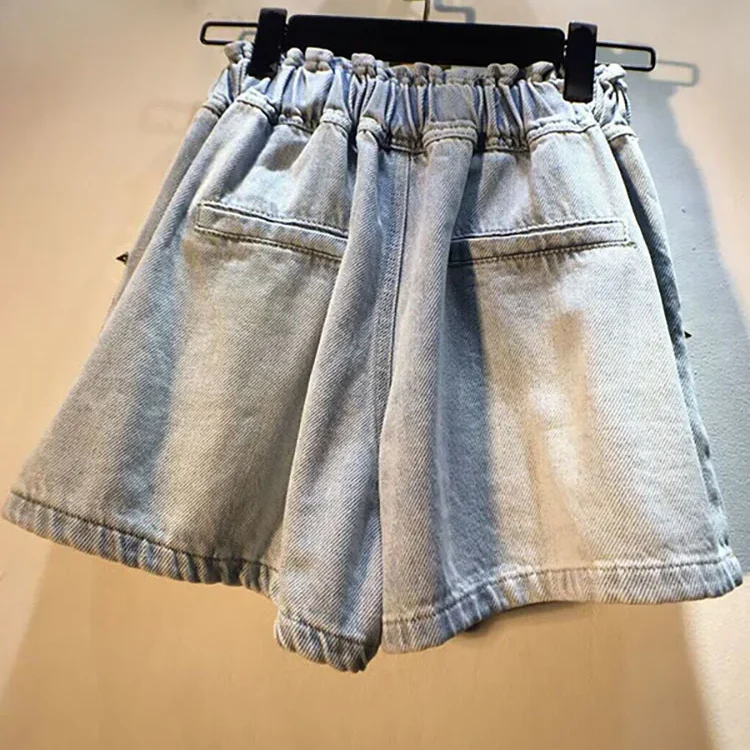 Bejeweled Denim Shorts