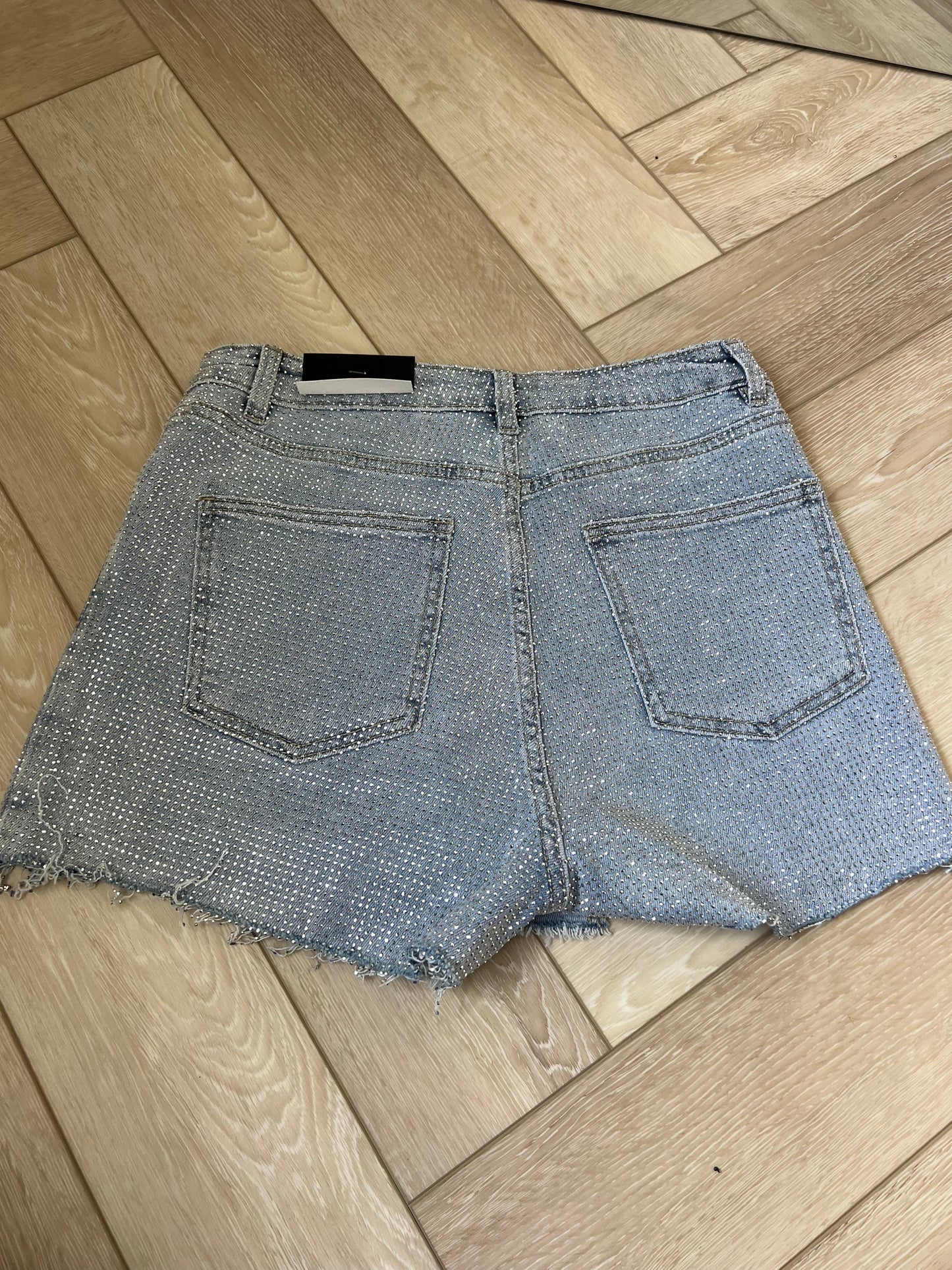 Blue Diamanté Super Stretch Skirt