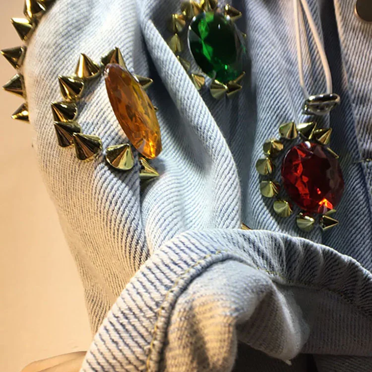 Bejeweled Denim Shorts