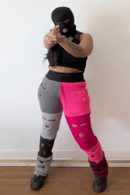 Handmade Camo Ski Mask Puffer Pants