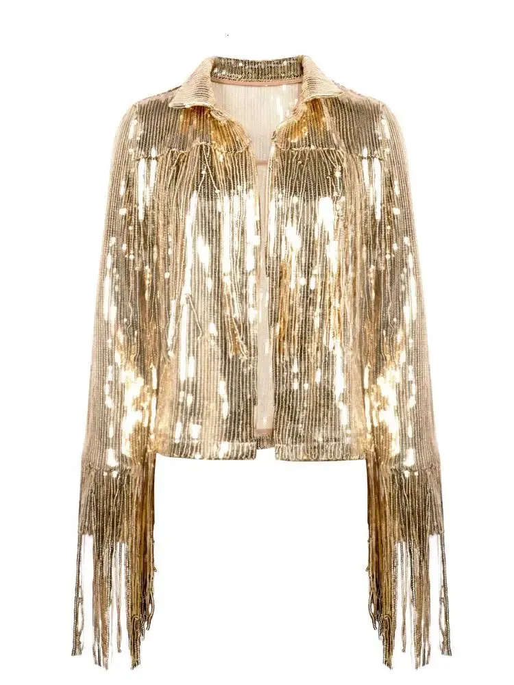 Hip Cowgirl Rodeo Tassel Sequin Jacket