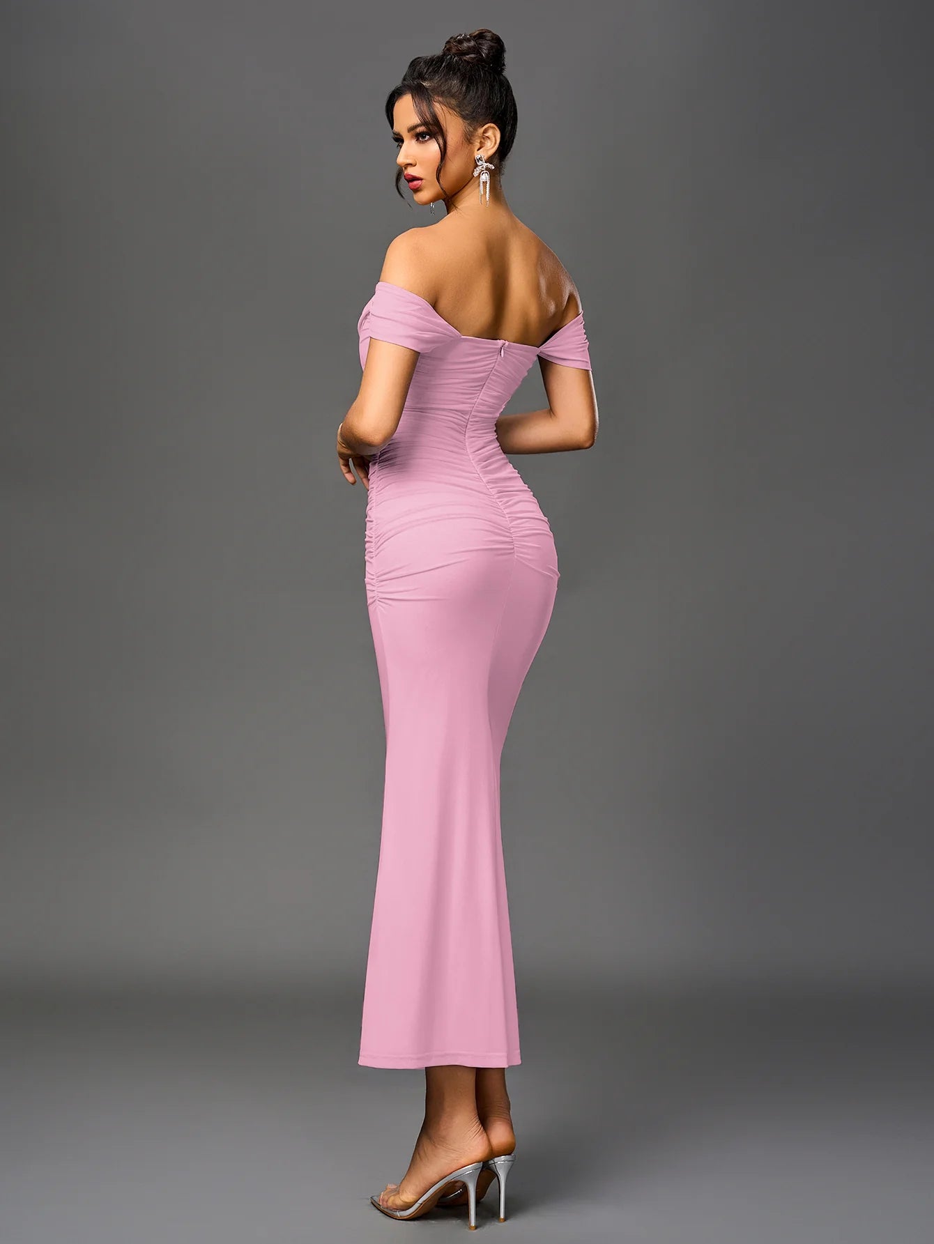 Renaya | Off shoulder ruched maxi dress