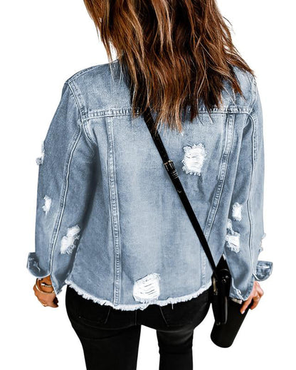 Women's Jean Jackets Casual Boyfriend