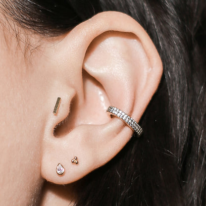 Little Bar Push Pin Flat Back Earring